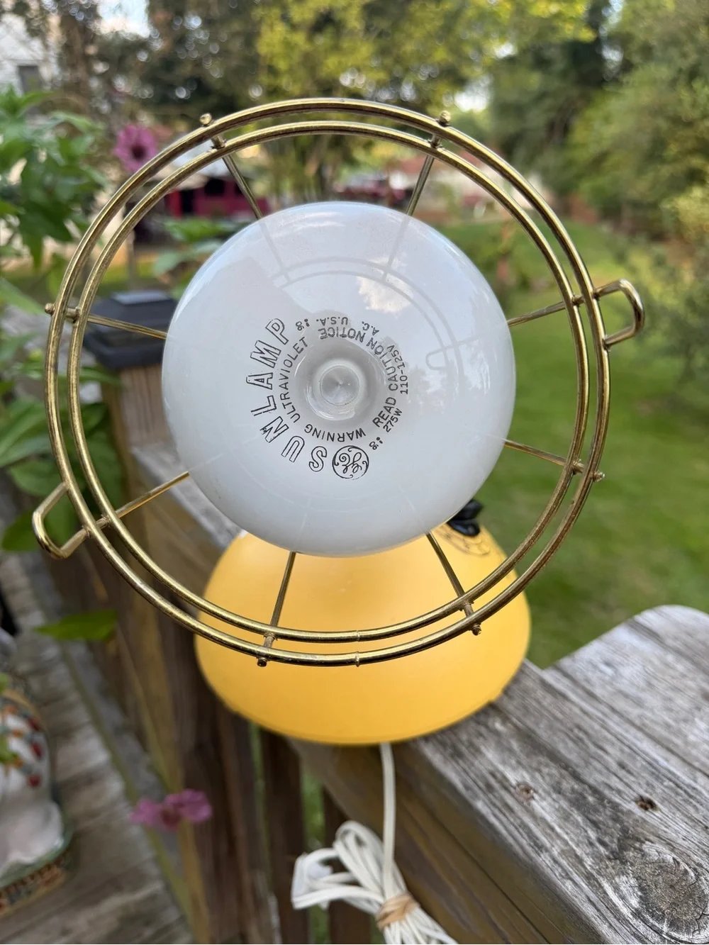 Vintage 1980's GE General Electric Deluxe Time-A-Tan Sun Lamp w/Timer